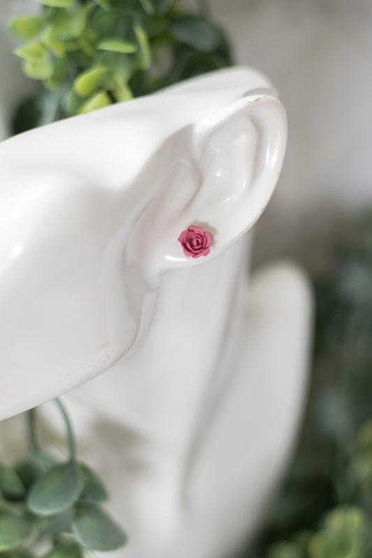 Rose & Succulent Stud Duo
