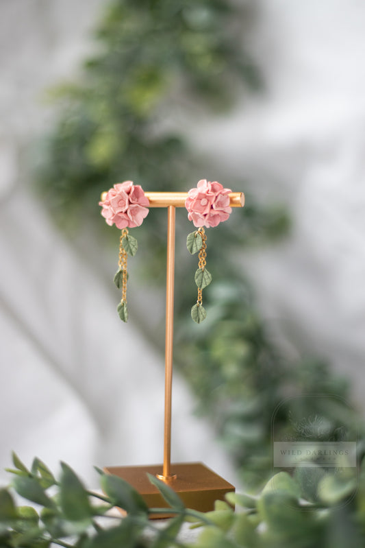 Peach Hydrangea Dangles
