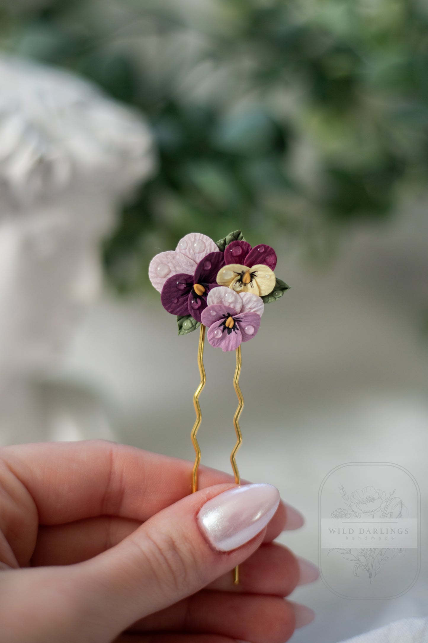 Pansy Hairpin