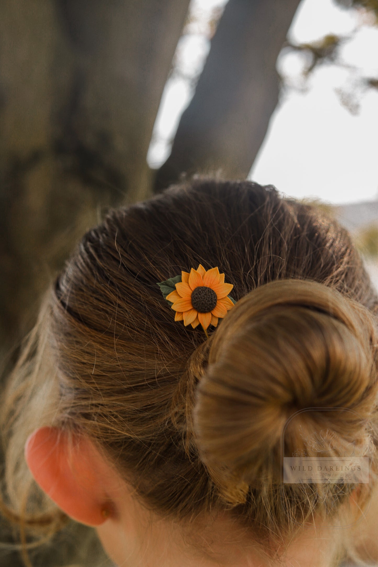 Sunflower Hair Pin